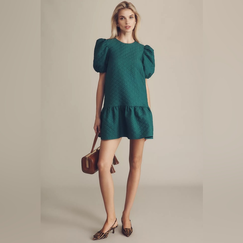 Maeve Quilted Green Dress